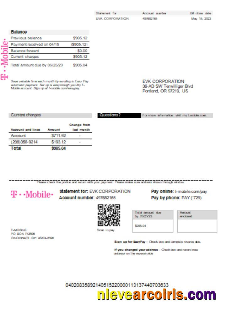 T-Mobile US utility business bill